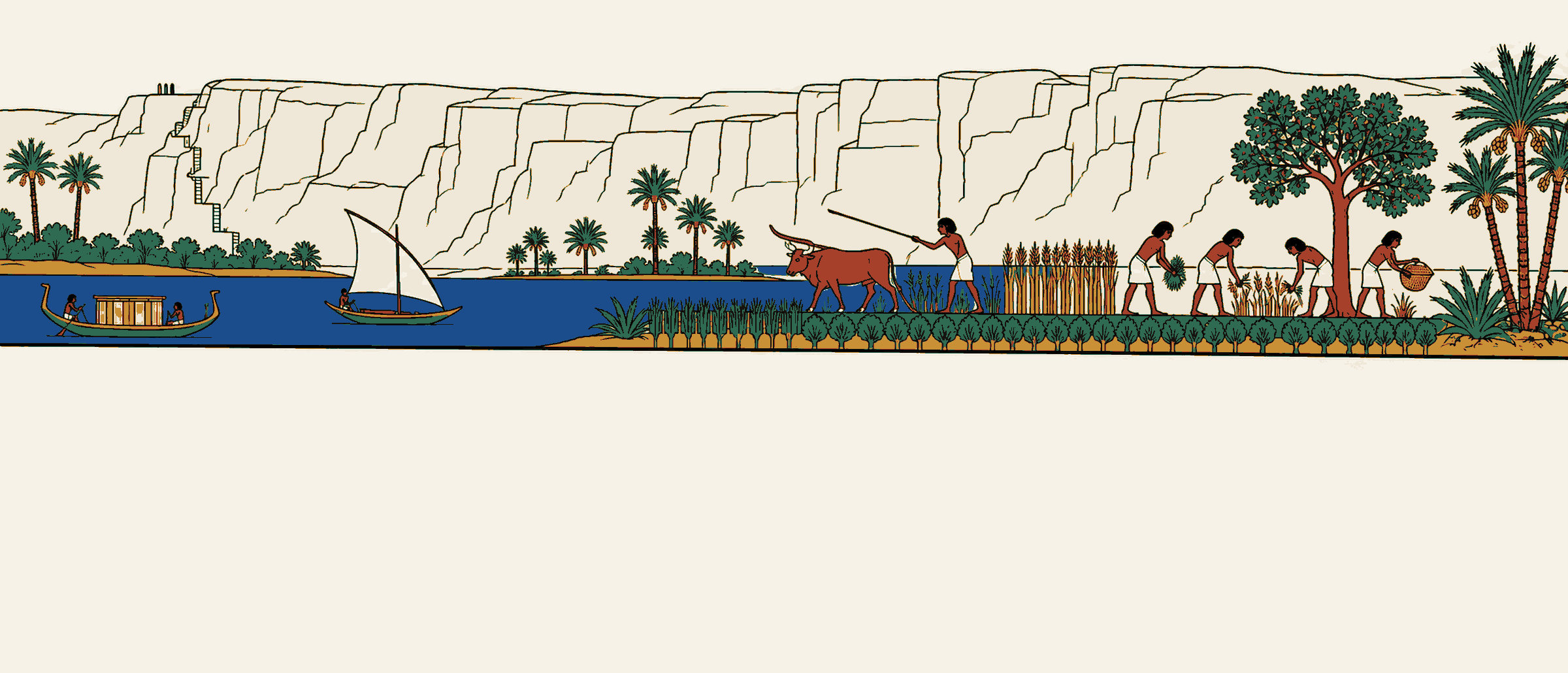 The Nile horizon at first light